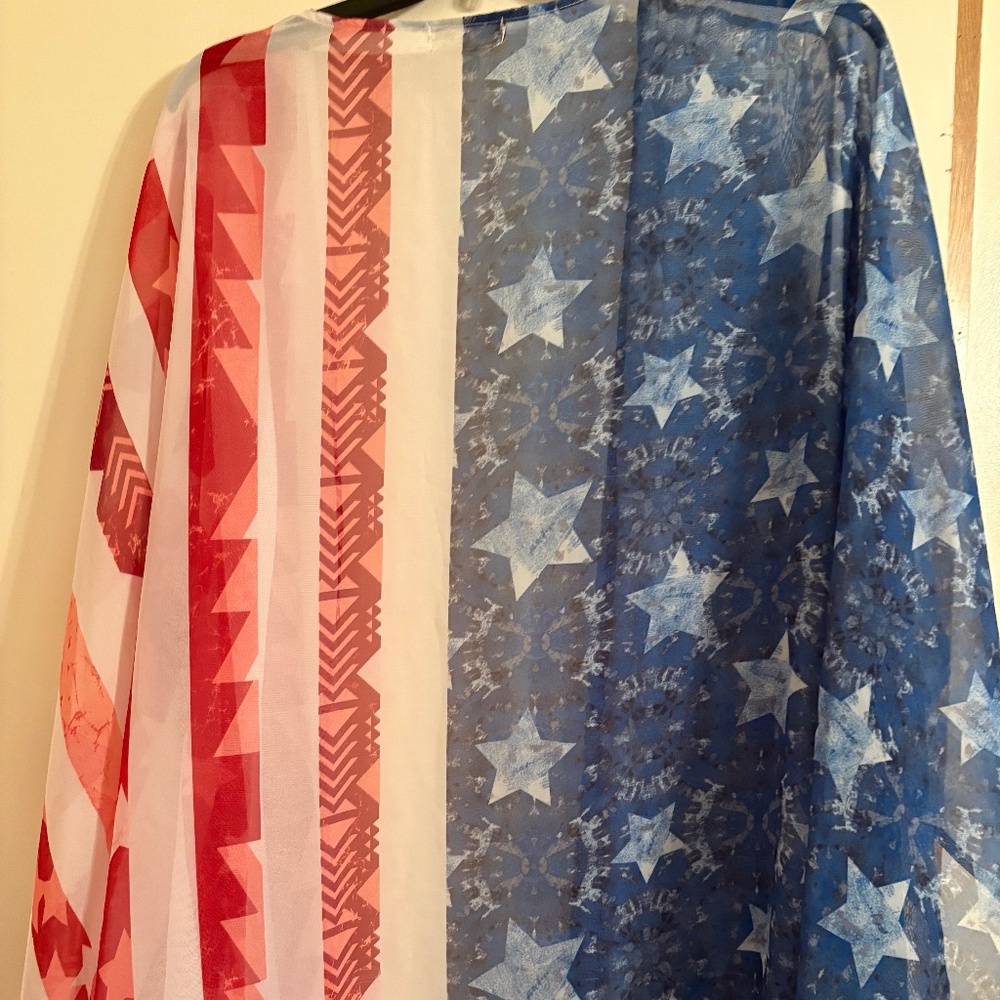 RED, WHITE AND BLUE COVER SHAW